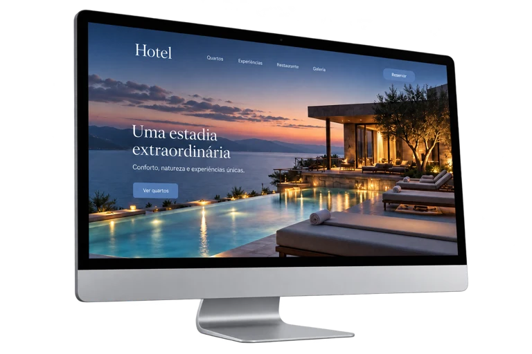 Computador com website da empresa