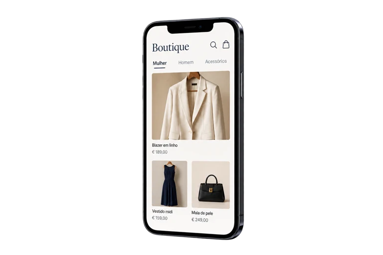 Telemóvel com app para clientes